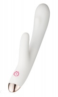Вибромассажер-кролик с подогревом Duo-H - MoyToy, 22 см (Цвет: Белый, арт. SKALB1121HOSwhite)