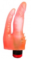 Вибромассажер с анальным отростком, 17 см. (Цвет: Розовый, арт. INS224800ru)
