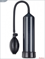 Помпа вакуумная Eroticon PUMP X1 с грушей, чёрная, 60х230 мм