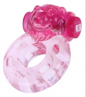 Виброкольцо Медвежонок от 4sexdream, 1.5 см (Цвет: Розовый, арт. INS47216-MM)